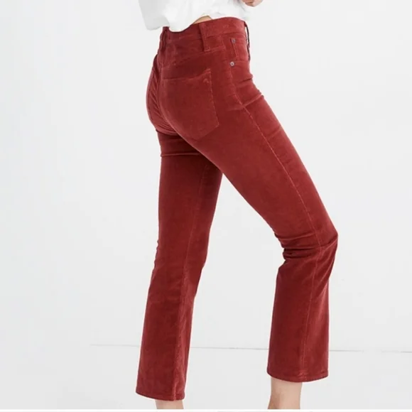 Madewell Cali-Demi boot corduroy pants front button closure size 26 - Picture 4 of 13